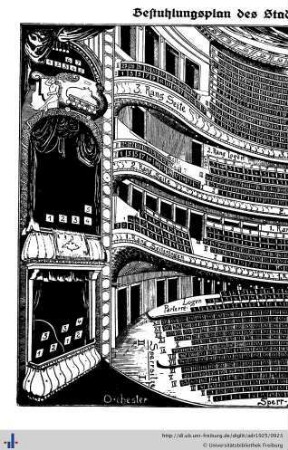 Bestuhlungsplan des Stadttheaters.