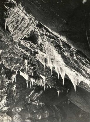 Vogtland. Syrauer Höhle. Sinterkaskaden