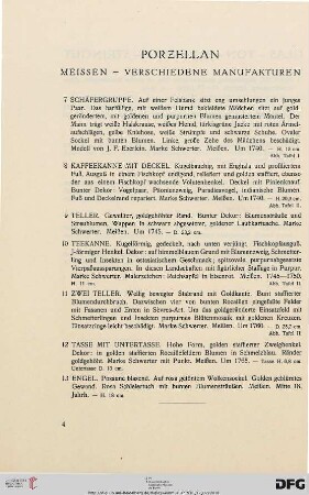 Porzellan (Nr. 7-18)