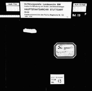 Regimentsmusik (1.Kompanie): Unteroffiziere und Kapitulanten 1891-1912