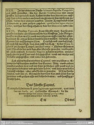 Das Fünffte Capittel : Fünffte Capittel