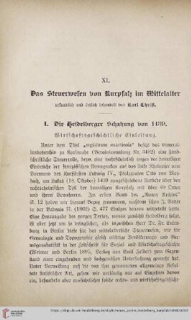 Das Steuerwesen von Kurpfalz im Mittelalter