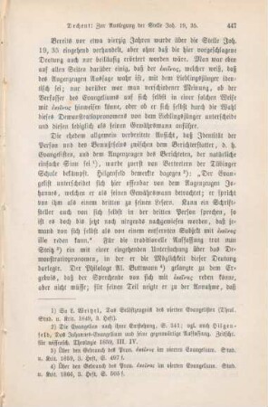 446-467 Zur Auslegung der Stelle Joh. 19,35