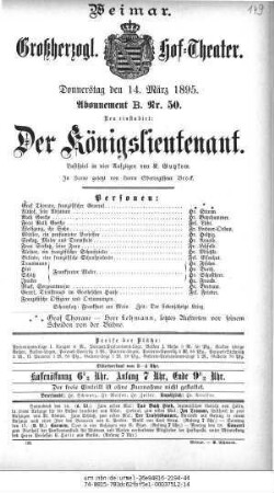 Der Königslieutenant