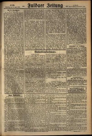 Zweite Ausgabe vom Samstag, den 16. Juni 1928.