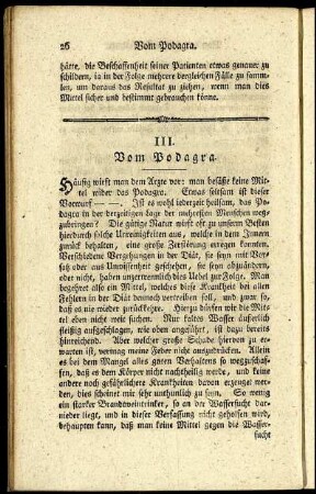 III. Vom Podagra.
