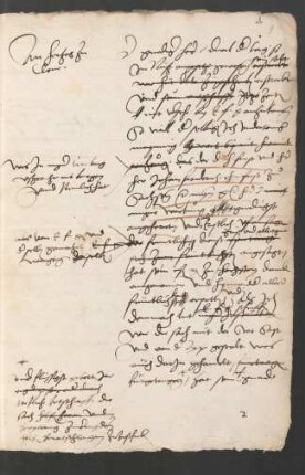 Brief an Johann Herzog von Cleve, 14.1.1534 (Entwurf)