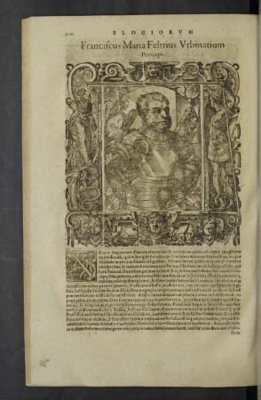 Franciscus Maria Feltrius Urbinatium Princeps.