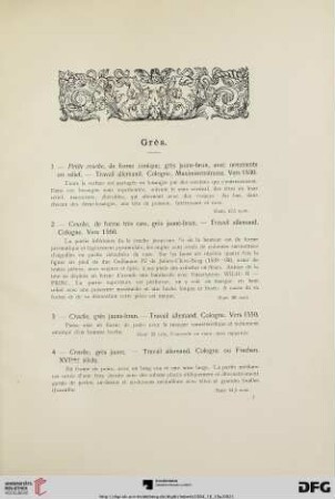 Grès (No. 1-12)