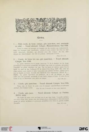 Grès (No. 1-12)