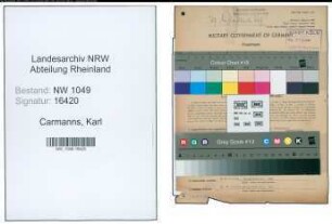 Entnazifizierung Karl Carmanns , geb. 23.04.1894 (Bahnsekretaer)