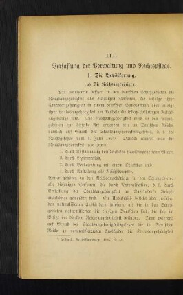 a) Die Reichsangehörigen.