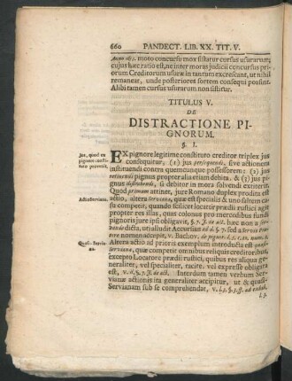Titulus V. De Distractione Pignorum