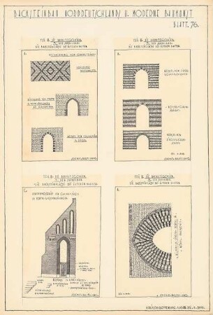 Backsteinbau Norddeutschlands und moderne Baukunst Baukategorien: Blatt 76: Sakralbau. Ansichten Portale Rostock, Wismar