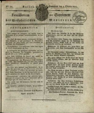 No. 81, Sonnabend den 9. Oktober 1813