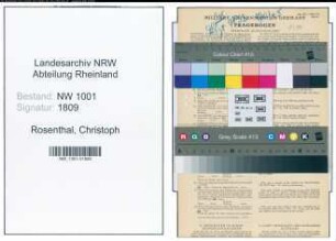 Entnazifizierung Christoph Rosenthal, geb. 17.07.1915 (Angestellter)