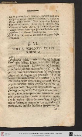 § VI. Tertia expeditio trans rhenum