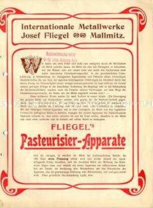 Fliegel`s Pasteurisierapparate