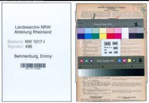 Entnazifizierung Emmy Behmenburg , geb. 21.01.1901 (Buchhalterin)