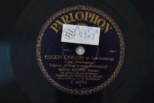 Eugen Onegin : 1. Akt, Briefszene; Tatjana "Und sei's mein Untergang" / (P. Tschaikowsky)