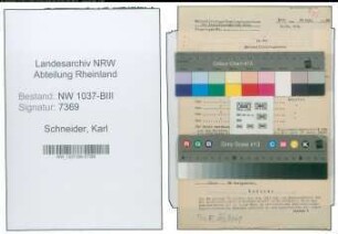 Entnazifizierung Karl Schneider , geb. 30.06.1897 ()