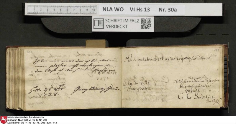 Stammbuch des U. J. Schrader aus Hannover