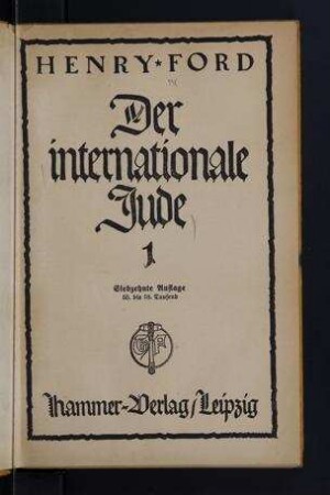 In: Der internationale Jude ; Band 1