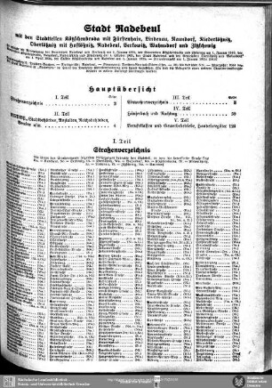 Stadt Radebeul mit den Stadtteilen Kötzschenbroda mit Fürstenhain, Lindenau, Naundorf, Niederlößnitz, Oberlößnitz mit Hoflößnitz, Radebeul, Serkowitz, Wahnsdorf und Zitzschewig
