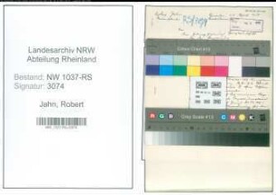 Entnazifizierung Robert Jahn , geb. 24.09.1900 (Steuersekretaer)