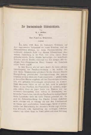 Zur Bracteatenkunde Süddeutschlands.