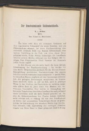 Zur Bracteatenkunde Süddeutschlands.