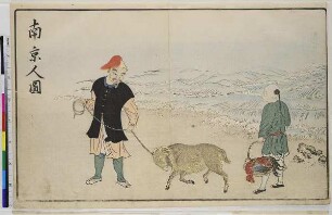 Bild von Menschen aus Nanking, aus dem Buch: Bilder importierter Vögel