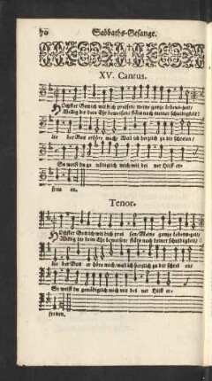 Sabbaths-Gesange.