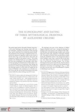 The iconography and dating of three mythological drawings by Alexandre Ubeleski