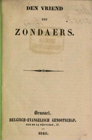Den Vriend des Zondaers