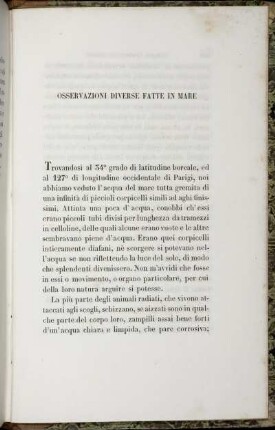 Osservazioni Diverse Fatte In Mare.