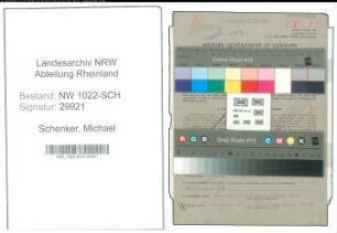 Entnazifizierung Michael Schenker , geb. 05.06.1913 (Kontrolleur)