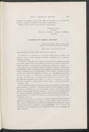 Investigación del artículo 3° del decreto