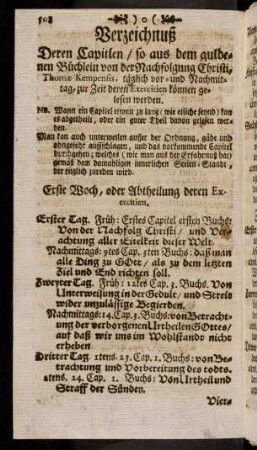 508-550, Verzeichnuß deren Capitlen