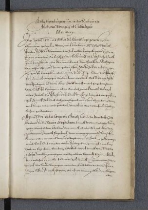 Steta Hamburgensium initio Restaurata Doctrina Evangelÿ et Cathalogus Ministerÿ.