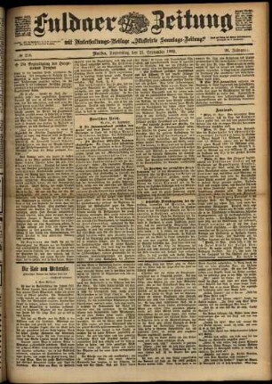 Ausgabe vom Donnerstag, den 21. September 1899.