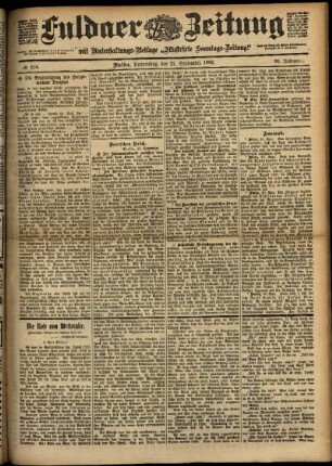 Ausgabe vom Donnerstag, den 21. September 1899.
