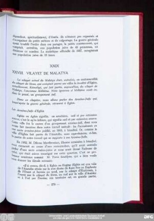 XXIX XXVIII. Vilayet De Malatya