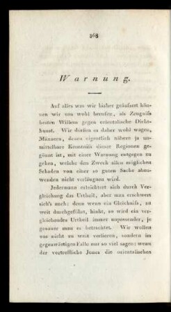 Warnung.