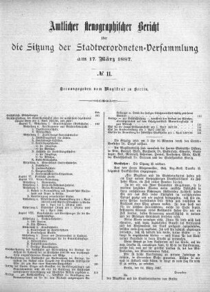 No. 11, 17. März 1887