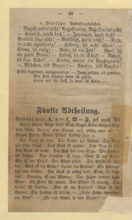 Fünfte Abtheilung