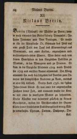 XII. Niclaus Bertin