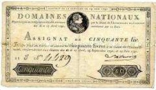 Assignat zu 50 Livres
