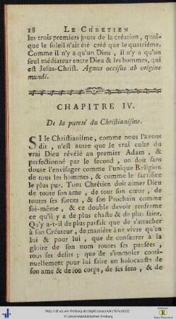 Chap. IV. De la pureté du Christianisme.