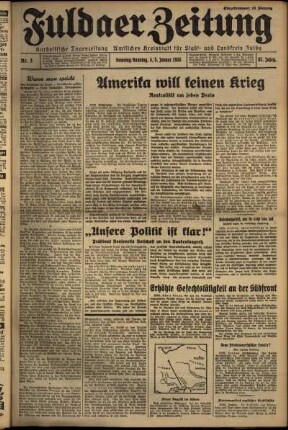 Erste Ausgabe vom Samstag, den 04. Januar 1936.